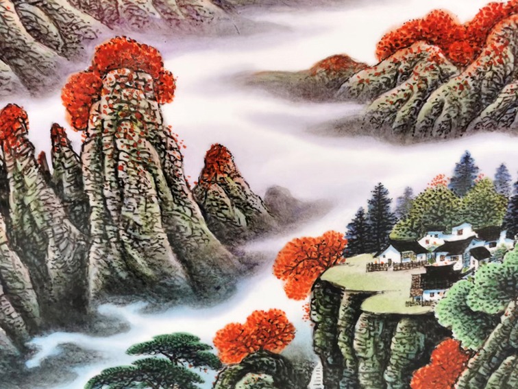 景德镇陶瓷瓷板画（鸿运当头）