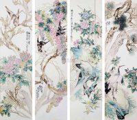 粉彩花鸟瓷画表现形式之色彩表现