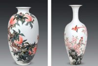 文与质的统一：粉彩花鸟瓷画