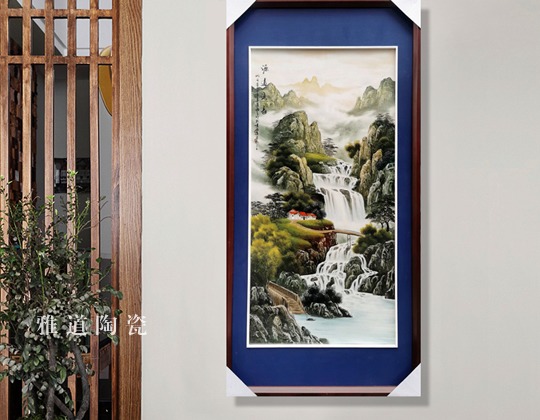 景德镇手绘山水装饰瓷板画（源远流长）