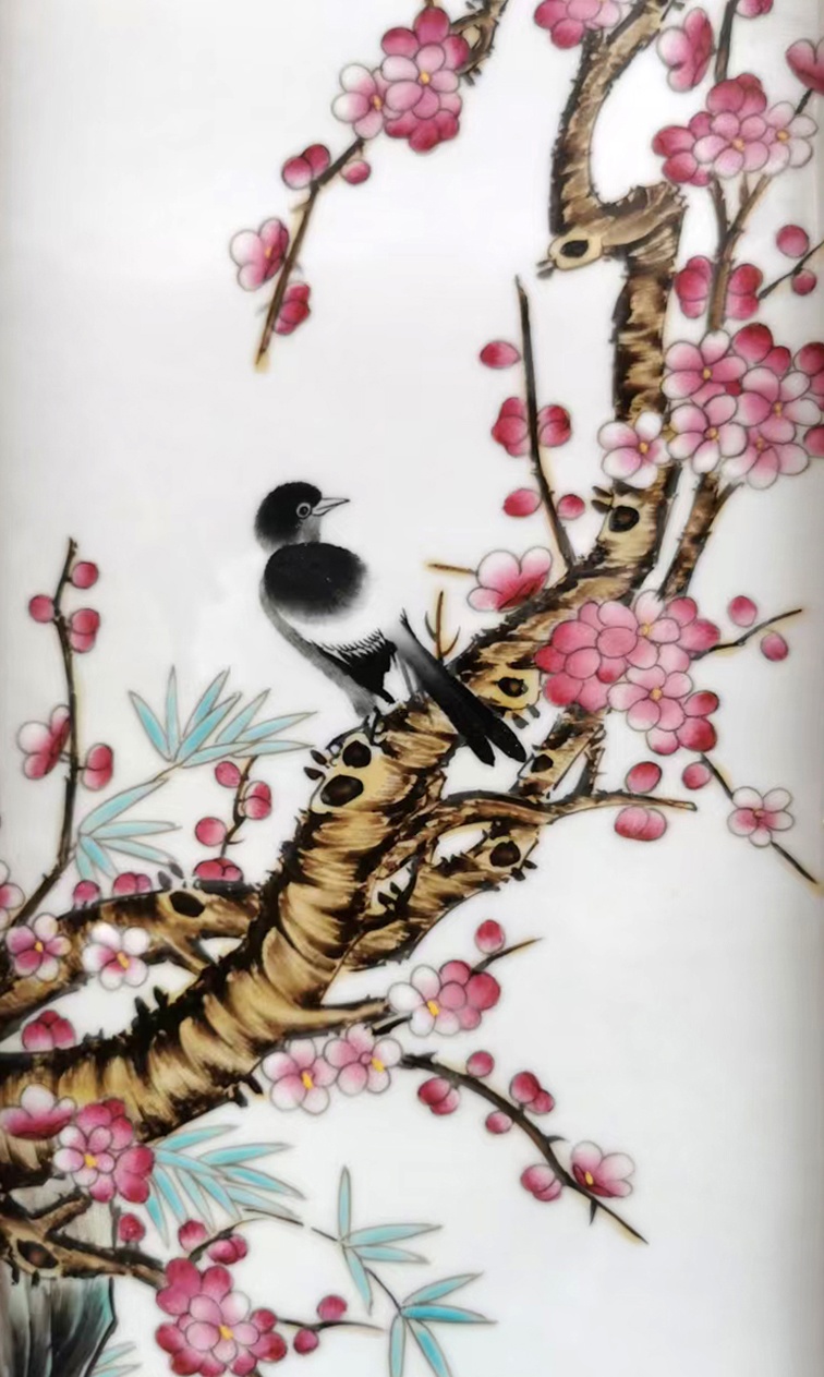 占年福手绘花鸟瓷板画（梅兰竹菊）(图4)
