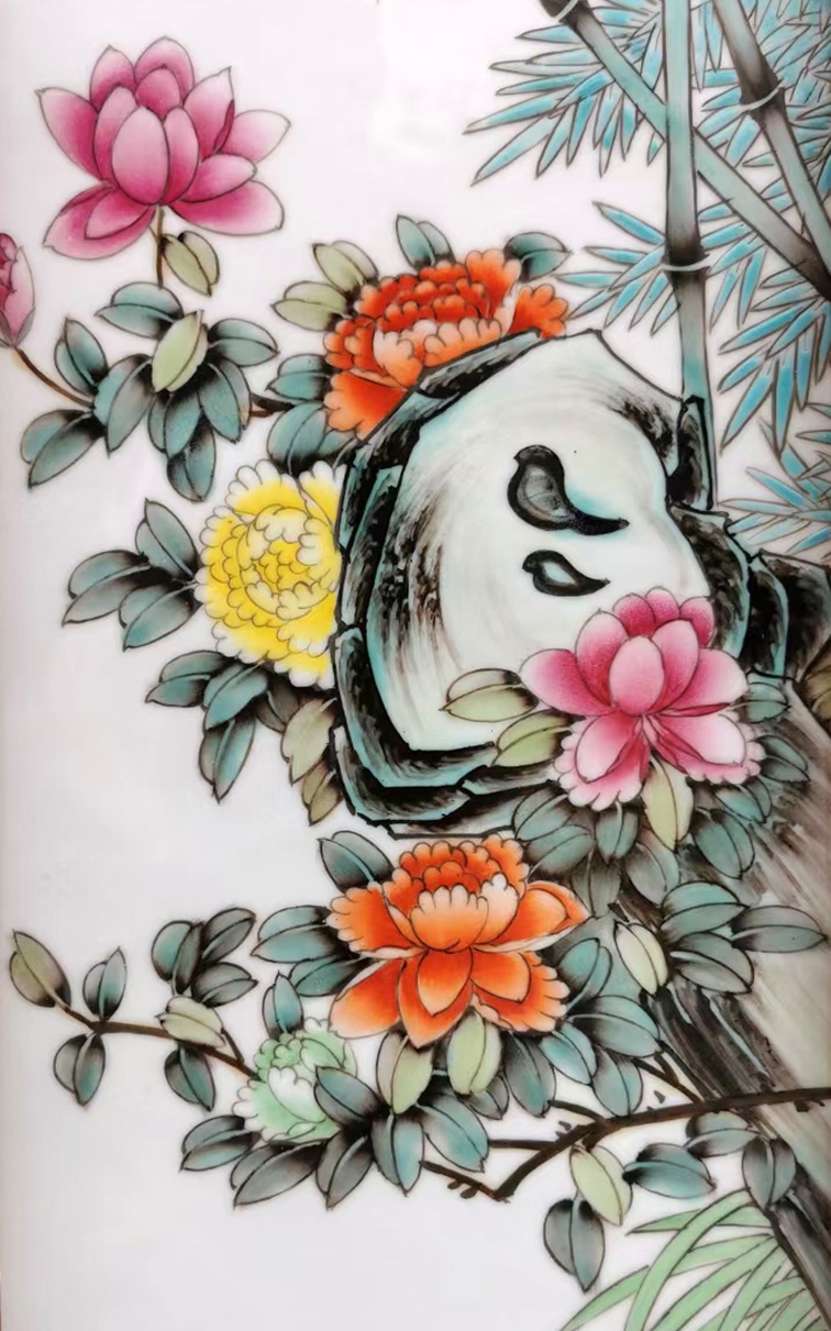 占年福手绘花鸟瓷板画（梅兰竹菊）(图8)