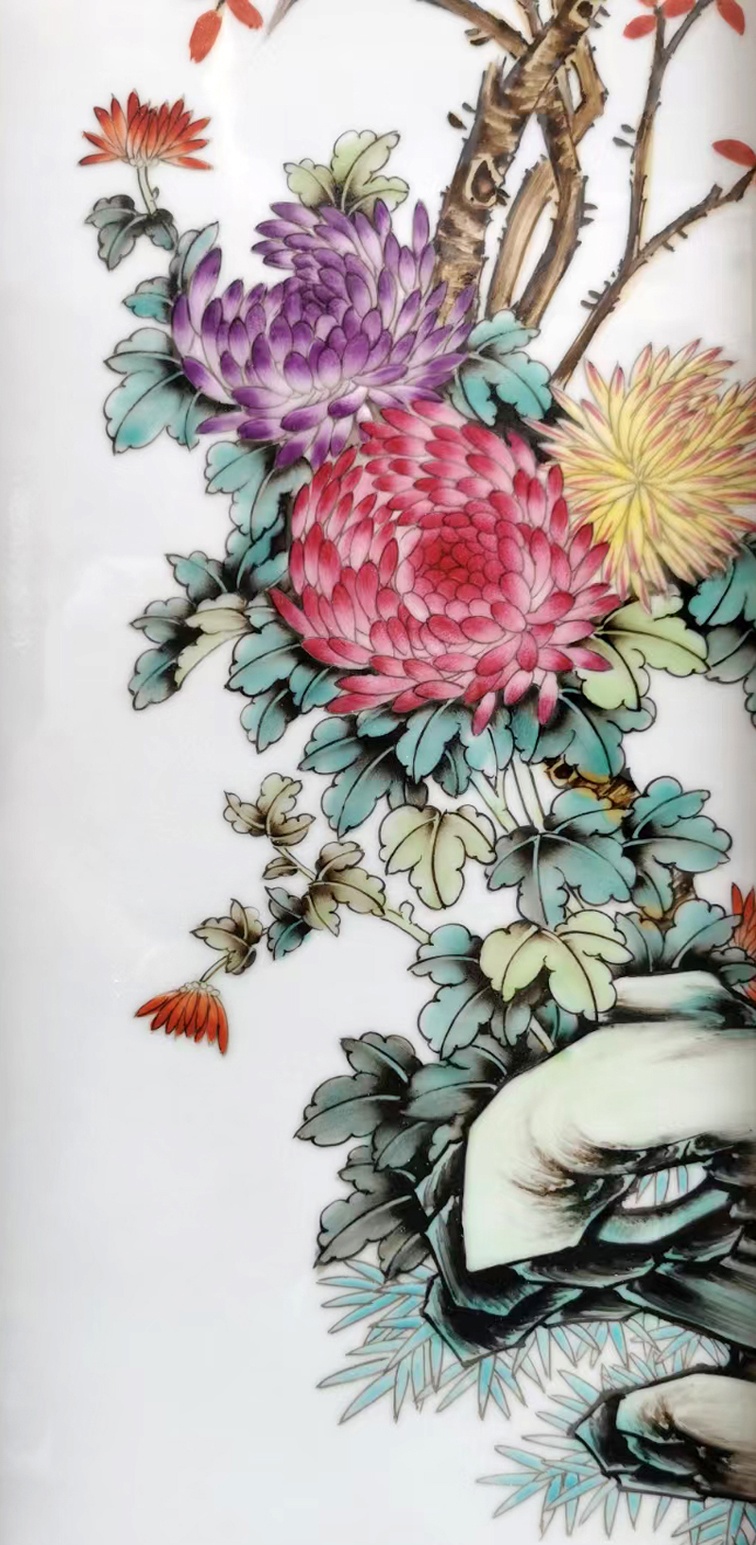 占年福手绘花鸟瓷板画（梅兰竹菊）(图10)