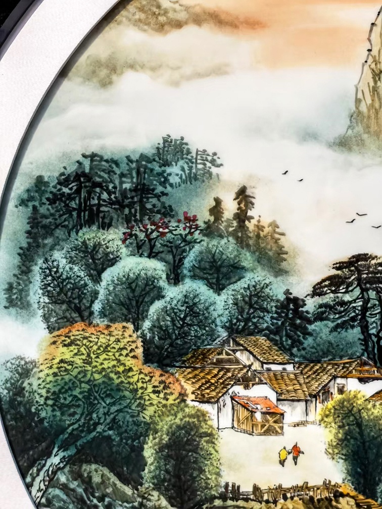 景德镇瓷板画手绘挂画福居宝地(图6)