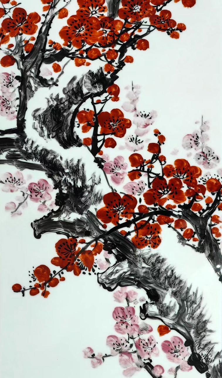 周惠胜手绘瓷板画（梅兰竹菊）(图4)