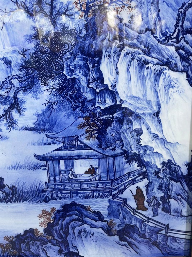 景德镇名家手绘艺术青花瓷板画(图3)